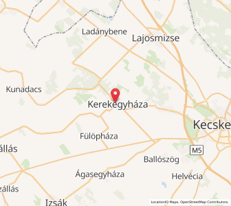 Map of Kerekegyháza, Bács-Kiskun