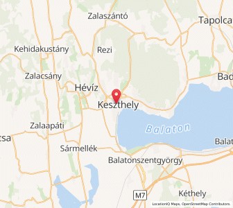 Map of Keszthely, Zala