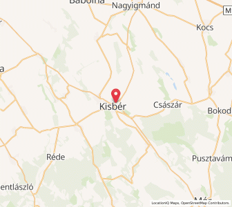 Map of Kisbér, Komárom-Esztergom