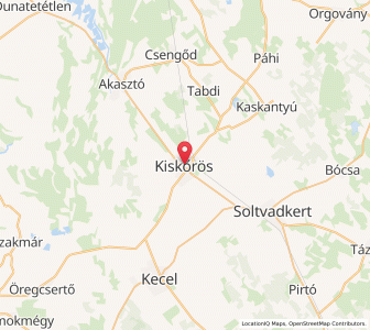 Map of Kiskőrös, Bács-Kiskun