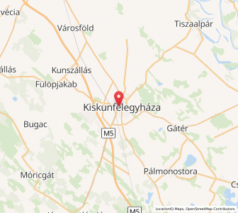 Map of Kiskunfélegyháza, Bács-Kiskun