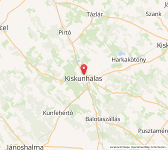 Map of Kiskunhalas, Bács-Kiskun