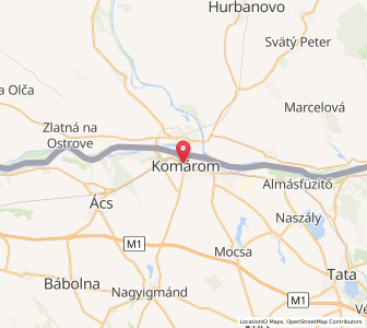Map of Komárom, Komárom-Esztergom
