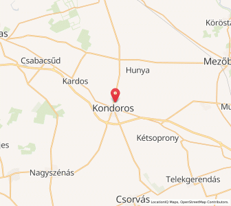 Map of Kondoros, Békés