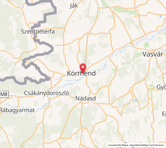 Map of Körmend, Vas