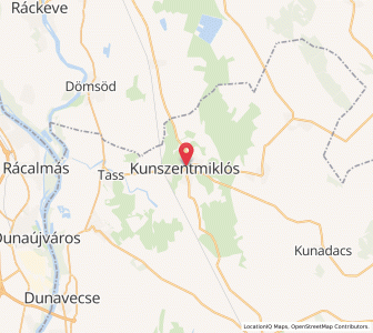 Map of Kunszentmiklós, Bács-Kiskun