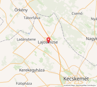 Map of Lajosmizse, Bács-Kiskun