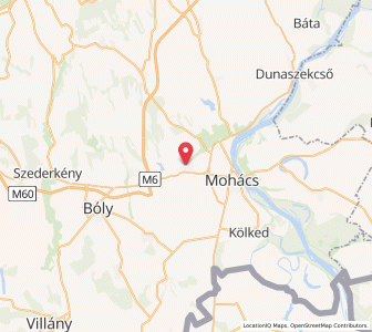 Map of Lánycsók, Baranya