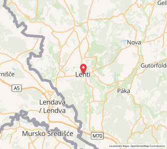 Map of Lenti, Zala