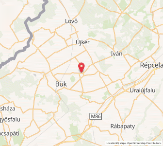 Map of Lócs, Vas