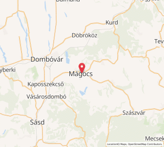 Map of Mágocs, Baranya