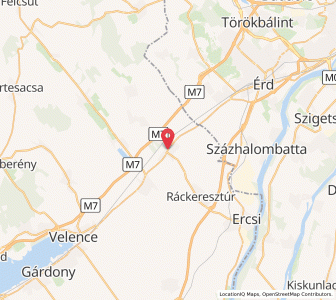 Map of Martonvásár, Fejér