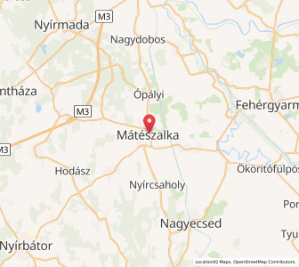 Map of Mátészalka, Szabolcs-Szatmár-Bereg