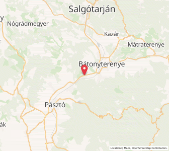 Map of Mátraverebély, Nógrád