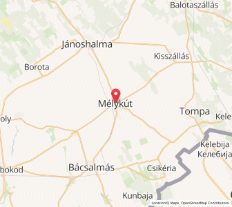 Map of Mélykút, Bács-Kiskun
