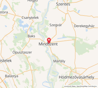Map of Mindszent, Csongrád-Csanád