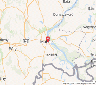 Map of Mohács, Baranya