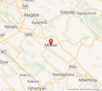 Map of Monor, Pest