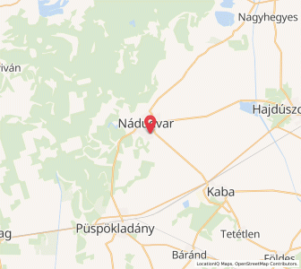 Map of Nádudvar, Hajdú-Bihar