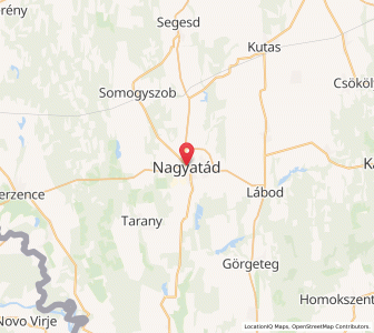 Map of Nagyatád, Somogy