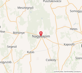 Map of Nagybajom, Somogy