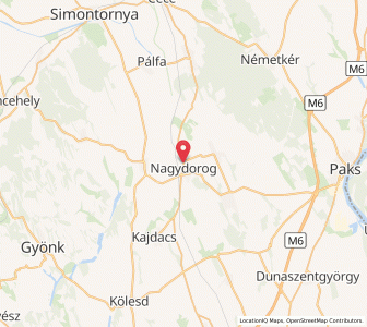 Map of Nagydorog, Tolna