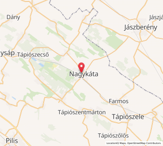 Map of Nagykáta, Pest