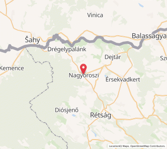 Map of Nagyoroszi, Nógrád
