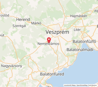 Map of Nemesvámos, Veszprém