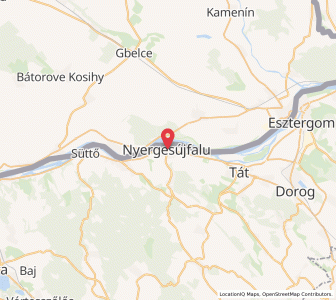 Map of Nyergesújfalu, Komárom-Esztergom