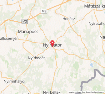 Map of Nyírbátor, Szabolcs-Szatmár-Bereg