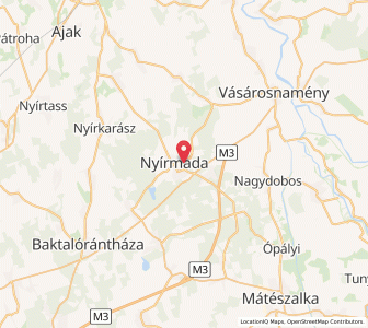 Map of Nyírmada, Szabolcs-Szatmár-Bereg