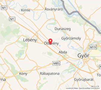 Map of Öttevény, Győr-Moson-Sopron