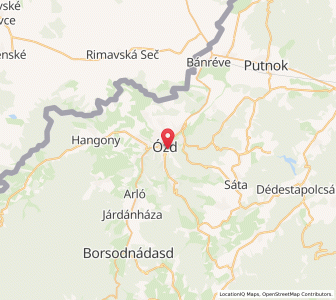 Map of Ózd, Borsod-Abaúj-Zemplén