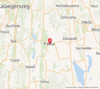 Map of Pacsa, Zala