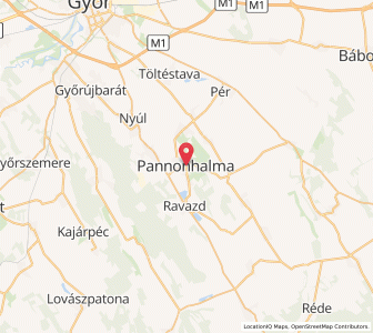 Map of Pannonhalma, Győr-Moson-Sopron