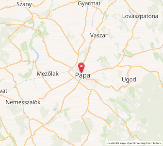 Map of Pápa, Veszprém