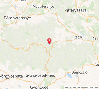 Map of Parádsasvár, Heves