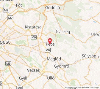 Map of Pécel, Pest