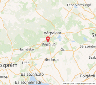 Map of Pétfürdő, Veszprém