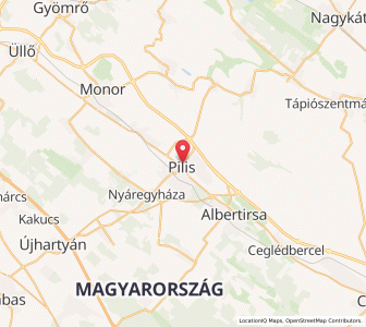 Map of Pilis, Pest