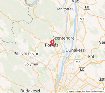 Map of Pomáz, Pest