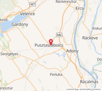 Map of Pusztaszabolcs, Fejér