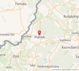 Map of Putnok, Borsod-Abaúj-Zemplén