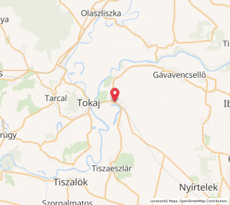Map of Rakamaz, Szabolcs-Szatmár-Bereg