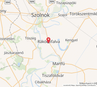 Map of Rákóczifalva, Jász-Nagykun-Szolnok