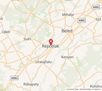 Map of Répcelak, Vas