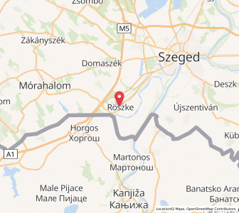 Map of Röszke, Csongrád-Csanád