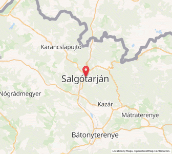 Map of Salgótarján, Nógrád