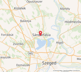 Map of Sándorfalva, Csongrád-Csanád